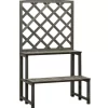 vidaXL Lawn & Garden* Plant Stand With Trellis Gray 27.6