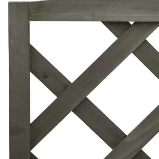 vidaXL Lawn & Garden* Plant Stand With Trellis Gray 27.6"X16.5"X47.2" Solid Firwood