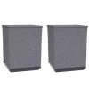 vidaXL Lawn & Garden* Planters 2 Pcs Dark Gray 11.8