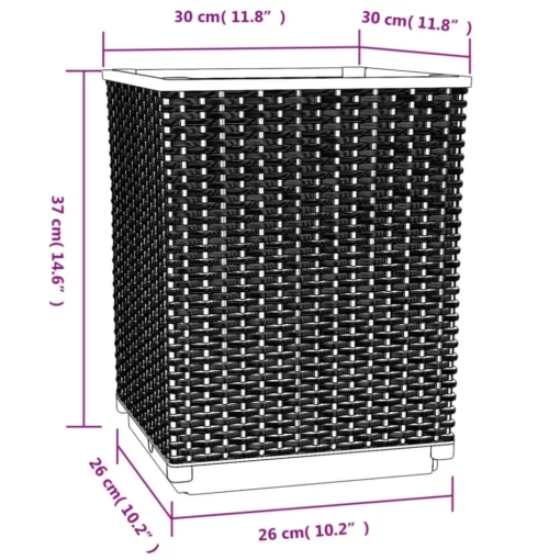 vidaXL Lawn & Garden* Planters 2 Pcs Light Gray 11.8"X11.8"X14.6" Polypropylene