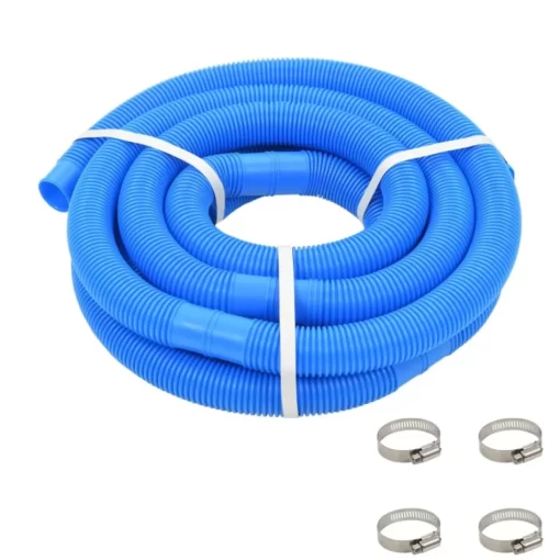 vidaXL Pool & Spa* Pool Hose With Clamps Blue 1.5" 19.7'