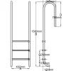 vidaXL Pool & Spa* Pool Ladder 3 Steps Stainless Steel 304 47.2