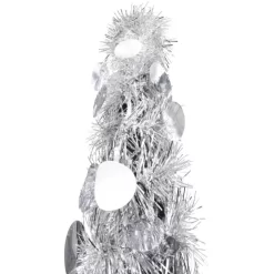 vidaXL Decor* Pop-Up Artificial Christmas Tree Silver 4 Ft Pet