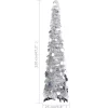 vidaXL Decor* Pop-Up Artificial Christmas Tree Silver 4 Ft Pet