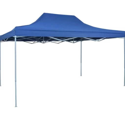 vidaXL Lawn & Garden* Professional Folding Party Tent 9.8'X13.1' Steel Blue