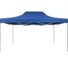 vidaXL Lawn & Garden* Professional Folding Party Tent 9.8'X13.1' Steel Blue