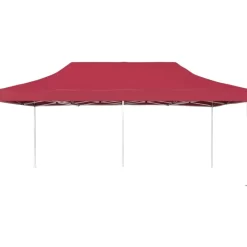 vidaXL Lawn & Garden* Professional Folding Party Tent Aluminum 19.7'X9.8' Wine Red