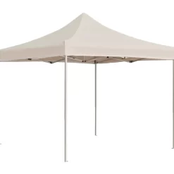 vidaXL Lawn & Garden* Professional Folding Party Tent Aluminum 9.8'X9.8' Cream