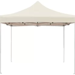 vidaXL Lawn & Garden* Professional Folding Party Tent Aluminum 9.8'X9.8' Cream