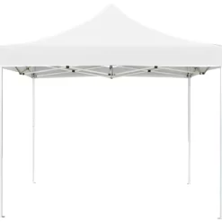 vidaXL Lawn & Garden* Professional Folding Party Tent Aluminum 9.8'X9.8' White