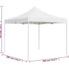 vidaXL Lawn & Garden* Professional Folding Party Tent Aluminum 9.8'X9.8' White