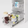 vidaXL Kitchen & Dining* Pull-Out Wire Baskets 2 Pcs Silver 11.8