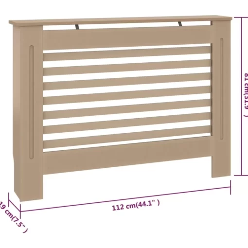 vidaXL Household Appliance Accessories* Radiator Cover 44.1"X7.5"X31.9" Mdf