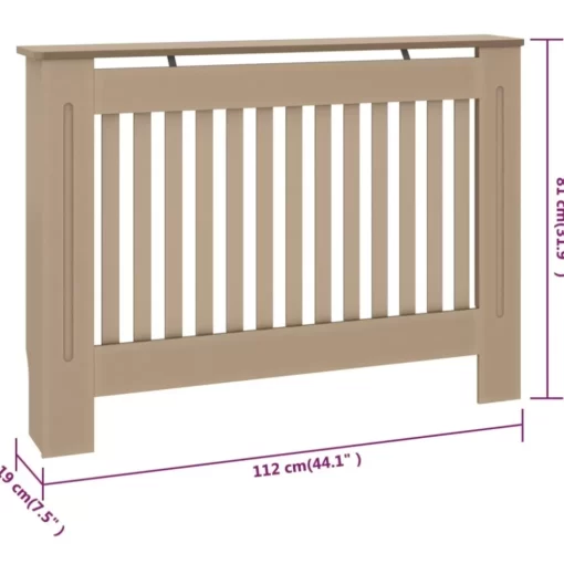 vidaXL Household Appliance Accessories* Radiator Cover 44.1"X7.5"X31.9" Mdf