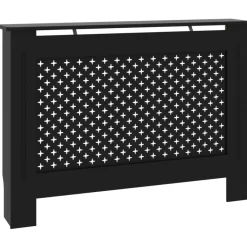 vidaXL Household Appliance Accessories* Radiator Cover Black 44.1"X7.5"X31.9" Mdf