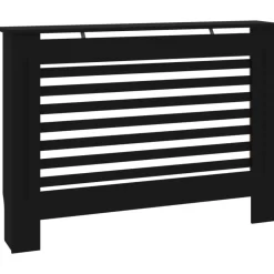 vidaXL Household Appliance Accessories* Radiator Cover Black 44.1"X7.5"X31.9" Mdf