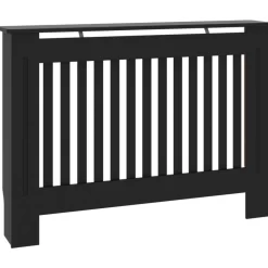 vidaXL Household Appliance Accessories* Radiator Cover Black 44.1"X7.5"X31.9" Mdf