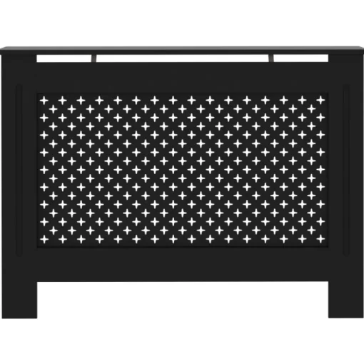 vidaXL Household Appliance Accessories* Radiator Cover Black 44.1"X7.5"X31.9" Mdf