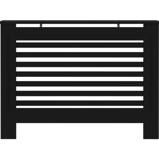 vidaXL Household Appliance Accessories* Radiator Cover Black 44.1"X7.5"X31.9" Mdf