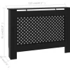 vidaXL Household Appliance Accessories* Radiator Cover Black 44.1