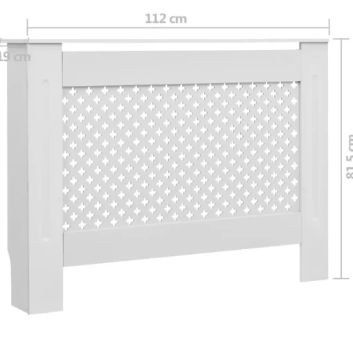 vidaXL Household Appliance Accessories* Radiator Cover White 44.1"X7.5"X32.1" Mdf