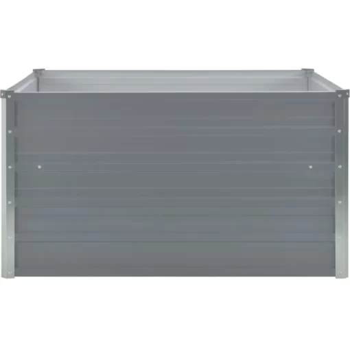 vidaXL Lawn & Garden* Raised Garden Bed 39.4"X39.4"X17.7" Galvanized Steel Gray