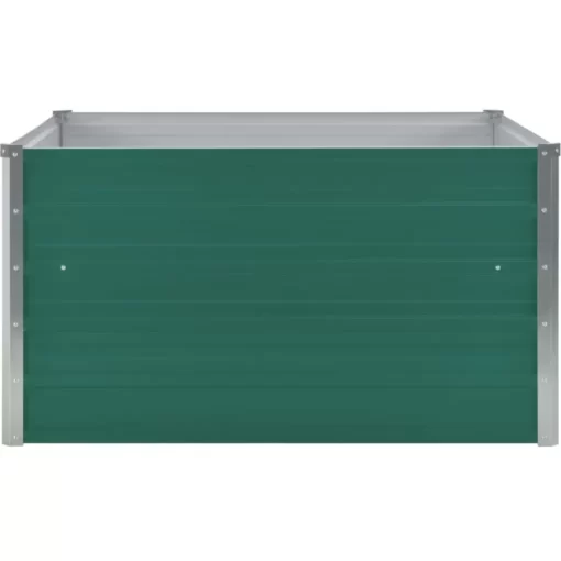 vidaXL Lawn & Garden* Raised Garden Bed 39.4"X39.4"X17.7" Galvanized Steel Green