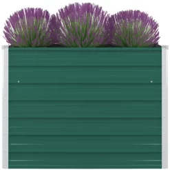 vidaXL Lawn & Garden* Raised Garden Bed 39.4"X39.4"X30.3" Galvanized Steel Green