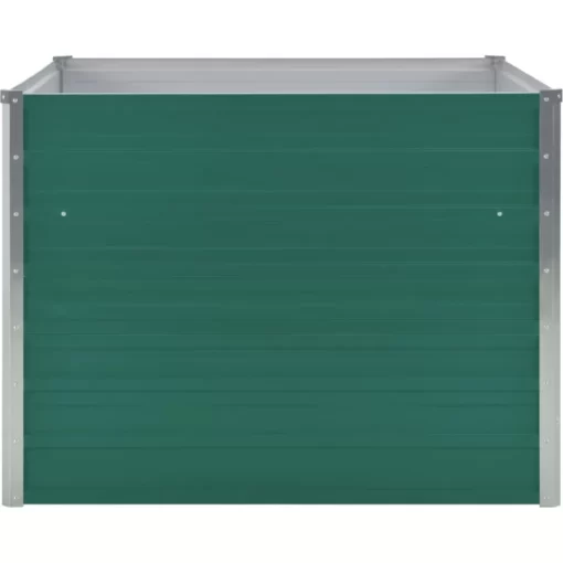 vidaXL Lawn & Garden* Raised Garden Bed 39.4"X39.4"X30.3" Galvanized Steel Green