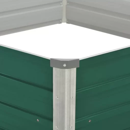 vidaXL Lawn & Garden* Raised Garden Bed 50.8"X50.8"X18.1" Galvanized Steel Green