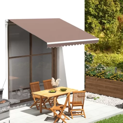 vidaXL Lawn & Garden* Replacement Fabric For Awning Brown 9.8'X8.2'