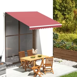 vidaXL Lawn & Garden* Replacement Fabric For Awning Burgundy Red 9.8'X8.2'