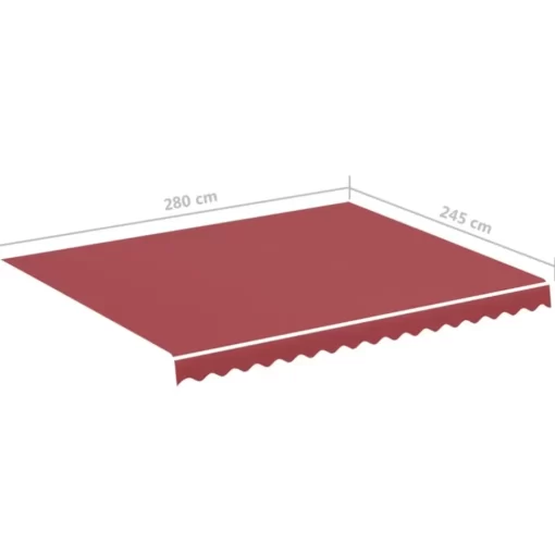 vidaXL Lawn & Garden* Replacement Fabric For Awning Burgundy Red 9.8'X8.2'