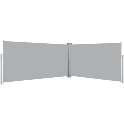 vidaXL Lawn & Garden* Retractable Side Awning 63"X236" Gray