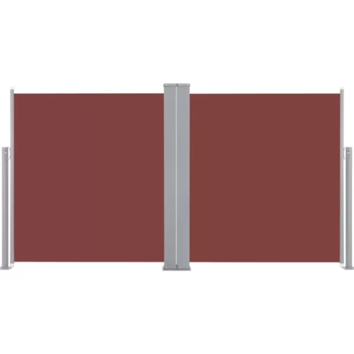 vidaXL Lawn & Garden* Retractable Side Awning Brown 39.4"X236.2"