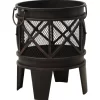 vidaXL Fireplaces* Rustic Fire Pit With Poker Φ16.5