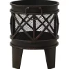 vidaXL Fireplaces* Rustic Fire Pit With Poker Φ16.5