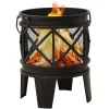 vidaXL Fireplaces* Rustic Fire Pit With Poker Φ16.5