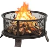 vidaXL Fireplaces* Rustic Fire Pit With Poker 26.6