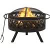 vidaXL Fireplaces* Rustic Fire Pit With Poker 29.9