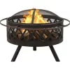 vidaXL Fireplaces* Rustic Fire Pit With Poker 29.9