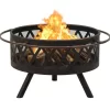 vidaXL Fireplaces* Rustic Fire Pit With Poker 29.9