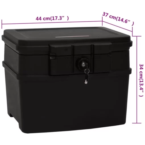 vidaXL Business & Home Security* Safe Box Black 17.3"X14.6"X13.4" Polypropylene