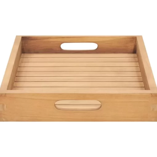 vidaXL Kitchen & Dining* Serving Tray 23.6"X13.8" Solid Wood Teak