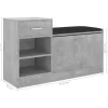 vidaXL Household Supplies* Shoe Bench Concrete Gray 37.2