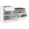 vidaXL Household Supplies* Shoe Bench High Gloss White 37.2