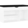 vidaXL Household Supplies* Shoe Bench With Cushion White 31.5