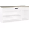 vidaXL Household Supplies* Shoe Bench With Cushion White 40.9