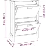 vidaXL Household Supplies* Shoe Cabinet 22.6