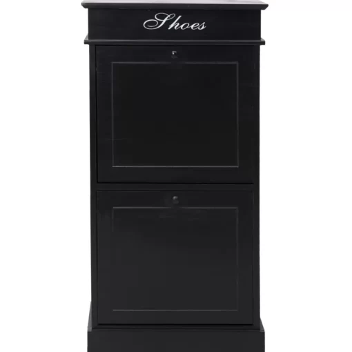 vidaXL Household Supplies* Shoe Cabinet Black 19.7"X11"X38.6" Paulownia Wood